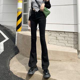 High Waist Washed Bootcut Jeans (various Designs)