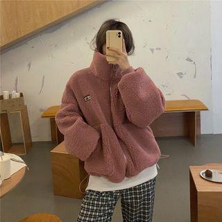 Long-sleeve Fleece Drawstring Zip Jacket