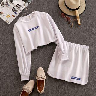 Set: Arrow Print Sweatshirt + Skirt