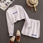 Set: Arrow Print Sweatshirt + Skirt