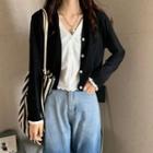 Mock Two-piece Ruffled Cardigan