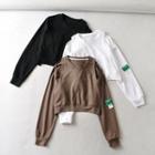 Cold-shoulder Applique Sweatshirt