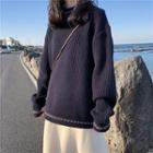 Mock-turtleneck Sweater Black - One Size