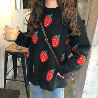 Strawberry Print Sweater