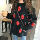 Strawberry Print Sweater