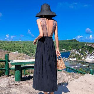 Sleeveless Open Back Maxi Sundress