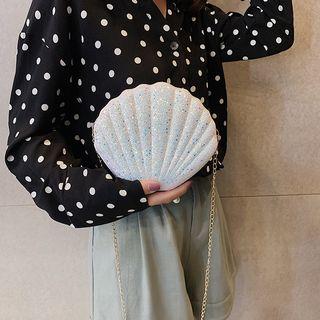 Shell Shaped Sequined Crossbody Bag