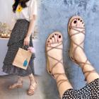 Lace-up Strap Flat Sandals