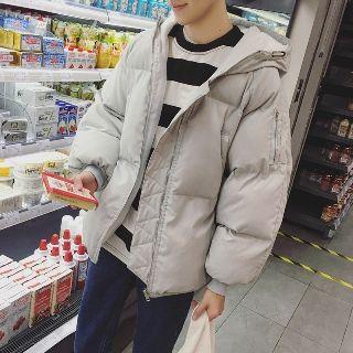 Loose-fit Plain Padded Jacket