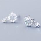 925 Sterling Silver Zircon Ear Stud As Shown In Figure - One Size