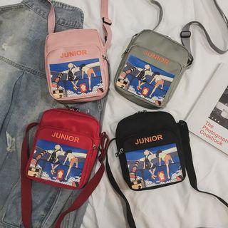 Cartoon Lettering Crossbody Bag