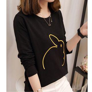 Rabbit Embroidered Sweatshirt