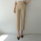 High-rise Linen Blend Dress Pants