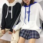 Couple Matching Striped Color Block Hoodie