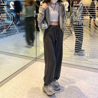 Plain Hood Zip Jacket / Sweatpants