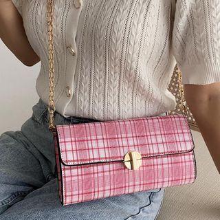 Chain Plaid Flap Crossbody Bag