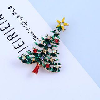 Star Christmas Tree Brooch As Shown In Figure - One Size