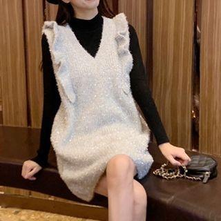 Set: V-neck Tank Top Knit 2-piece
