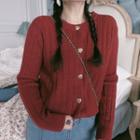 Ribbed Cardigan As Shown In Figure - One Size