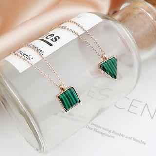 Stainless Steel Square / Triangle Pendant Necklace