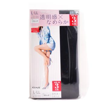 Walker Sheer Tights (#206) (black) (l-ll) 3 Pcs