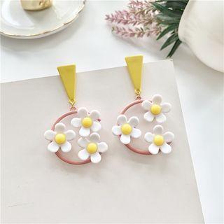 Flower Dangle Earring 1 Pair - Stud Earring - One Size