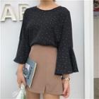 Plain Side-slit A-line Skirt