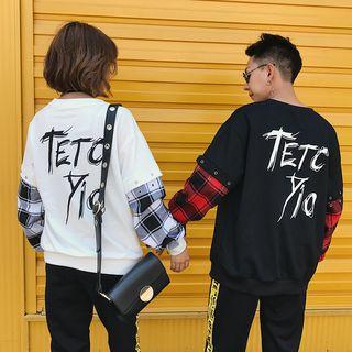 Couple Matching Plaid Panel Top