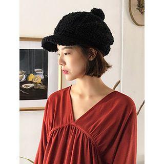 Pompom Furry Cap