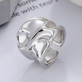 Irregular Sterling Silver Open Ring Df167 - Silver - One Size