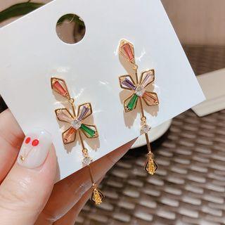 Faux Crystal Dangle Earring 1 Pair - Multicolor - One Size