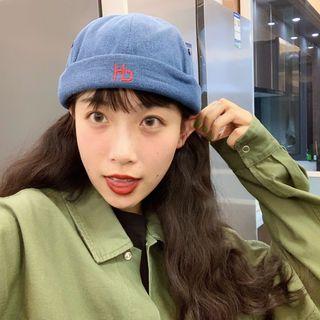 Embroidered Denim Brimless Hat