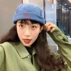 Embroidered Denim Brimless Hat