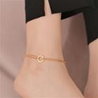 Hoop Alloy Anklet Gold - One Size