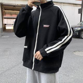 Contrast-stripe Zip Jacket