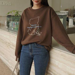 Illustrated Napped Sweatshirt