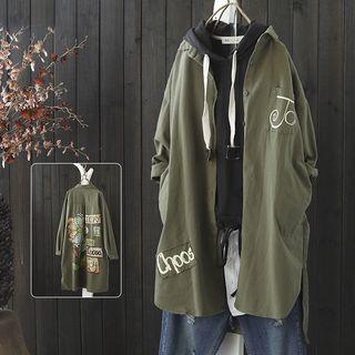 Linen Cotton Print Long Jacket