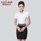 Set: Short-sleeve Blouse + Pencil Skirt