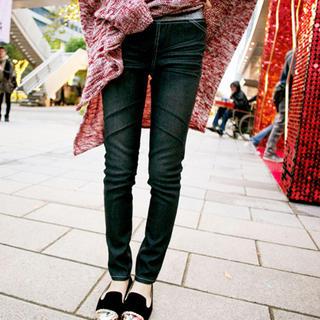 Elastic-waist Skinny Jeans