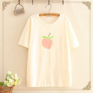 Peach Printed T-shirt