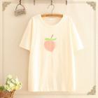 Peach Printed T-shirt