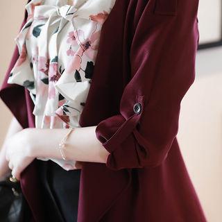 Open-front Trench Jacket With Sash