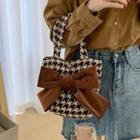 Houndstooth Bow Tote Bag