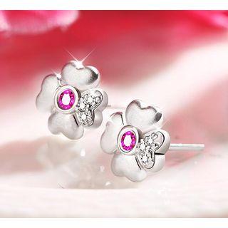 S925 Sterling Silver Flower Earrings