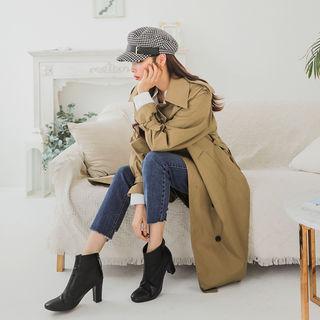Epaulet Belt-detail Trench Coat