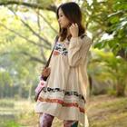 Long-sleeve Patchwork Dress