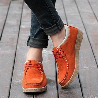 Genuine-leather Lace-up Shoes
