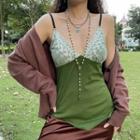 Lace Paneled Camisole Top