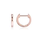 Simple Fashion Plated Rose Gold Geometric Circle Stud Earrings Rose Gold - One Size
