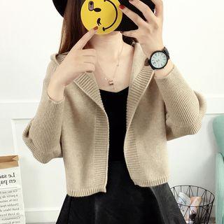 Hooded Cropped Cardigan